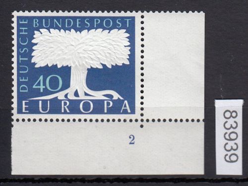 Bund 1957, Mich.-Nr.: 269 ** FN 2 Eckrand    Formnummer