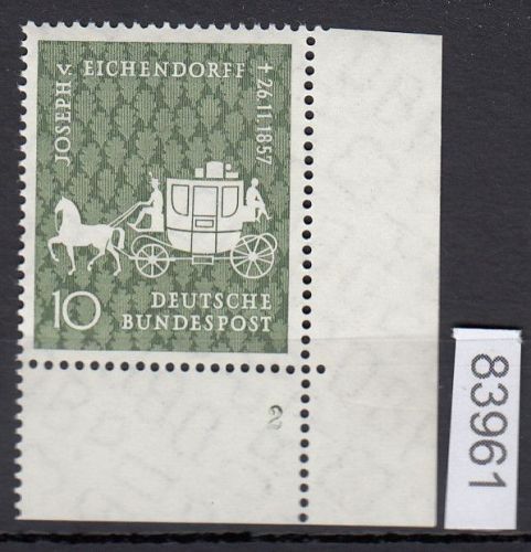 Bund 1957, Mich.-Nr.: 280 ** FN 2 Eckrand   Formnummer