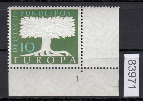Bund 1958, Mich.-Nr.: 294 ** Eckrand  FN  1    Formnummer