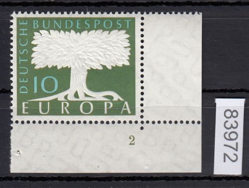 Bund 1958, Mich.-Nr.: 294 ** Eckrand  FN  2    Formnummer