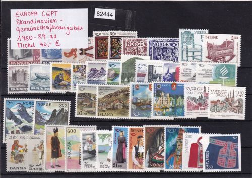 CEPT Skandinavien Gemeins.-ausgaben 1980-89, Mich.-Nr.: ** komplett