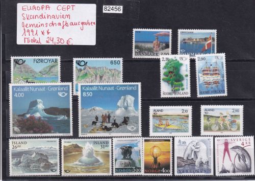 CEPT Skandinavien Gemeins.-ausgaben 1991, Mich.-Nr.: ** komplett