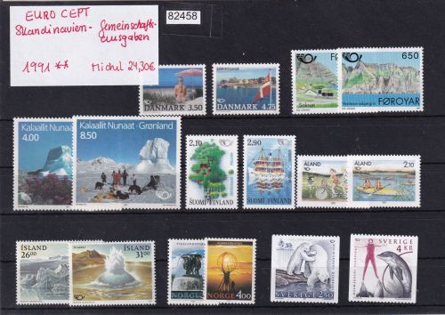 CEPT Skandinavien Gemeins.-ausgaben 1991, Mich.-Nr.: ** komplett