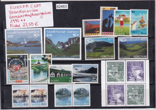 CEPT Skandinavien Gemeins.-ausgaben 1995, Mich.-Nr.: ** komplett