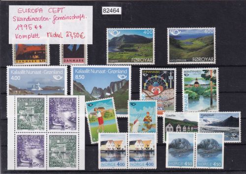 CEPT Skandinavien Gemeins.-ausgaben 1995, Mich.-Nr.: ** komplett