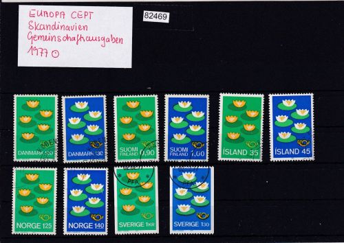 CEPT Skandinavien Gemeins.-ausgaben 1977 gestempelt komplett