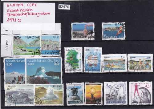 CEPT Skandinavien Gemeins.-ausgaben 1991 gestempelt komplett