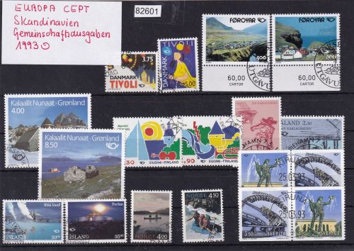 CEPT Skandinavien Gemeins.-ausgaben 1993 gestempelt komplett