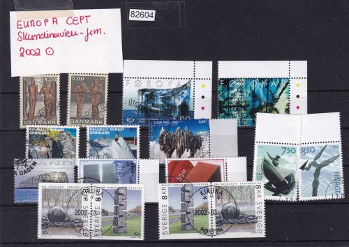 CEPT Skandinavien Gemeins.-ausgaben 2002 gestempelt komplett