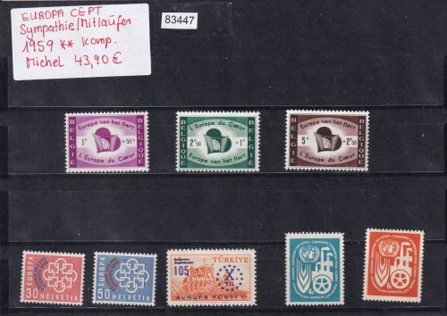 CEPT Mitläufer 1959, Mich.-Nr.: ** komplett