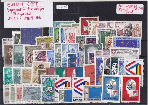 CEPT Mitläufer 1963-1969, Mich.-Nr.: ** komplett   ohne Ungarn 2323-29