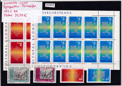 CEPT Mitläufer 1971, Mich.-Nr.: ** komplett