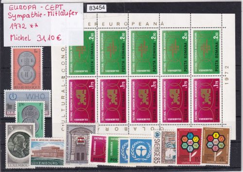 CEPT Mitläufer 1972, Mich.-Nr.: ** komplett