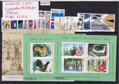 CEPT Mitläufer 1986, Mich.-Nr.: ** komplett
