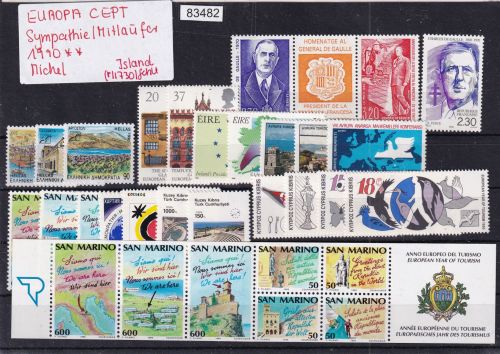 CEPT Mitläufer 1990, Mich.-Nr.: ** komplett    ohne Island