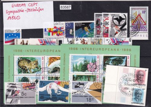 CEPT Mitläufer 1986, Mich.-Nr.: komplett gestempelt