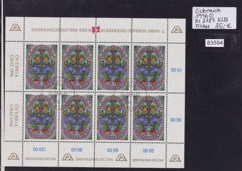 Österreich 1996, Mich.-Nr.: 2187  Klb. gest.