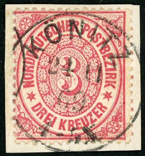 Ndp 21 Briefstück 3 Kr. auf Kab-Bfst. mit Fremdverwendungs-K1 KONITZ 32 11 6...