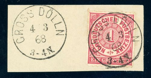 Ndp Briefstück 1 Gr. auf Luxusbfst. mit 2mal K1 GROSS D