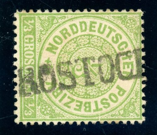 Mecklenburg Schwerin Nachverwendungen NDP14 Gestempelt ROSTOCK; L1 ideal a. 1...