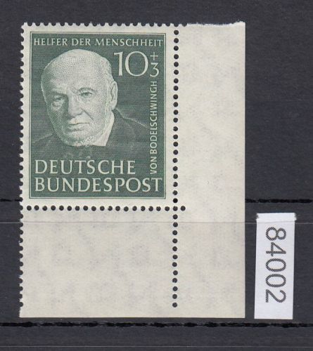 Bund 1951, Mich.-Nr.: 144 FN 0 ** Eckrand   Bc  Zähnung