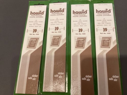 Hawid Zuschnitte Klemmtaschen  Streifen  39 mm  NO 1039 schwarz NEU