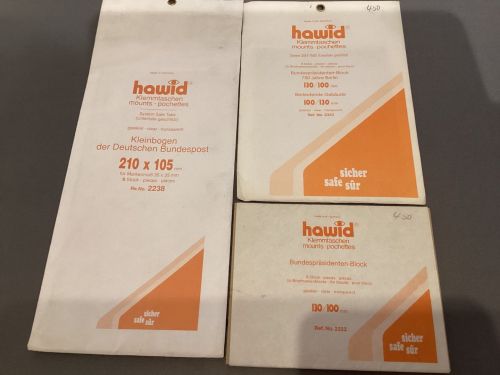 Hawid Klemmtaschen Block verschiedene Größen transparent  NEU