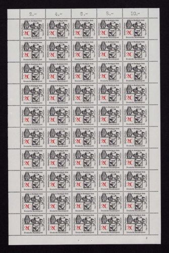 Bund 1965, Mich.-Nr.: 462 ** FN 2  Bogen Komplett   Formnummer