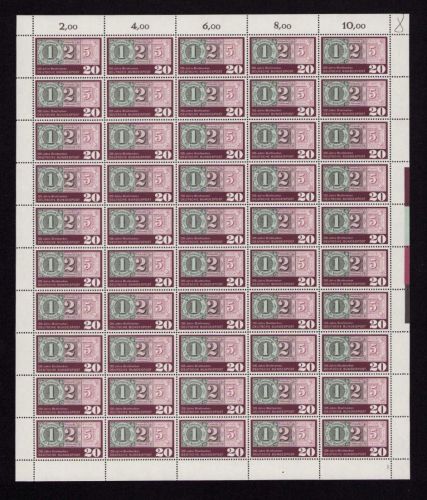 Bund 1965, Mich.-Nr.: 482 ** FN 1  Bogen Komplett   Formnummer