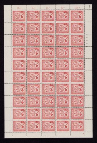 Bund 1965, Mich.-Nr.: 484 ** FN 2  Bogen Komplett   Formnummer