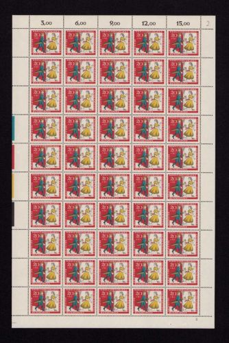 Bund 1965, Mich.-Nr.: 487 ** FN 2  Bogen Komplett   Formnummer