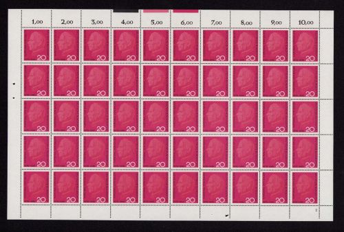 Bund 1966, Mich.-Nr.: 505 ** FN 2  Bogen Komplett   Formnummer