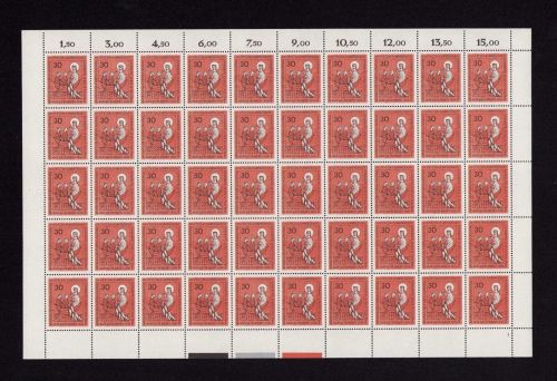 Bund 1966, Mich.-Nr.: 515 ** FN 1  Bogen Komplett   Formnummer