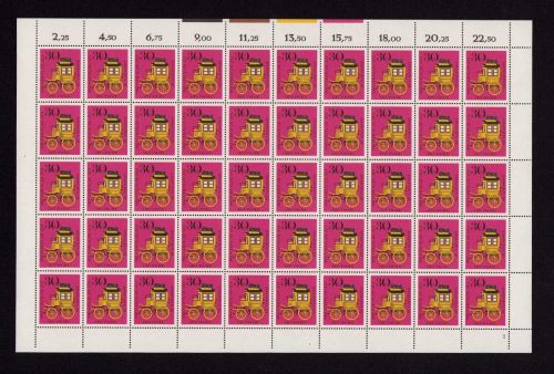 Bund 1966, Mich.-Nr.: 516 ** FN 2  Bogen Komplett   Formnummer