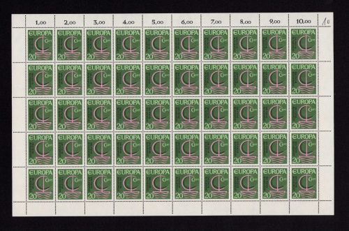 Bund 1966, Mich.-Nr.: 519 ** FN 0  Bogen Komplett   Formnummer