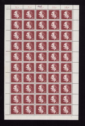 Bund 1966, Mich.-Nr.: 528 ** FN 3  Bogen Komplett   Formnummer