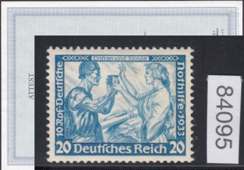 DR 1933, Mich.-Nr.: 505 B ** geprüft  Attest