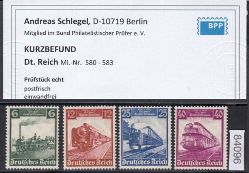 DR 1935, Mich.-Nr.: 580-583 ** geprüft  Befund   LUXUS