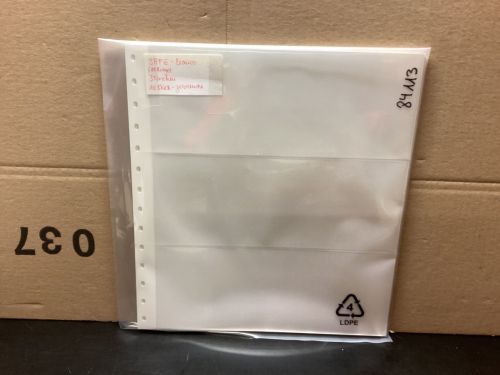 SAFE GARANT Einsteckblätter 10 Stück weiß 3 Taschen gebraucht