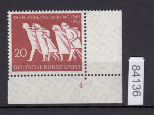 Bund 1955, Mich.-Nr.: 215 ** FN 4 Eckrand   Formnummer