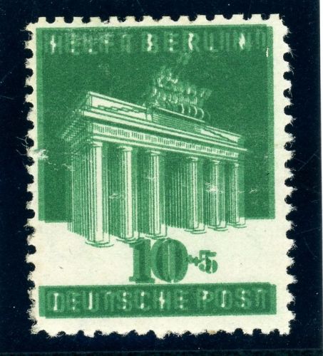 Bizone-Sondermarken 101DD Ungebraucht mit Falz 10 Pfg. Brandenburger Tor