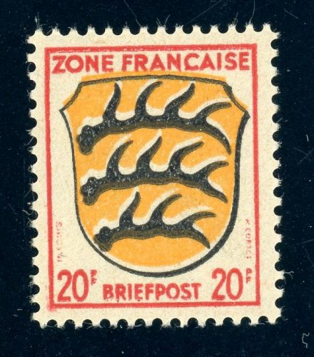 Französische Zone Allgemeine Ausgaben 8bx Postfrisch 20 Pfg. beste Type