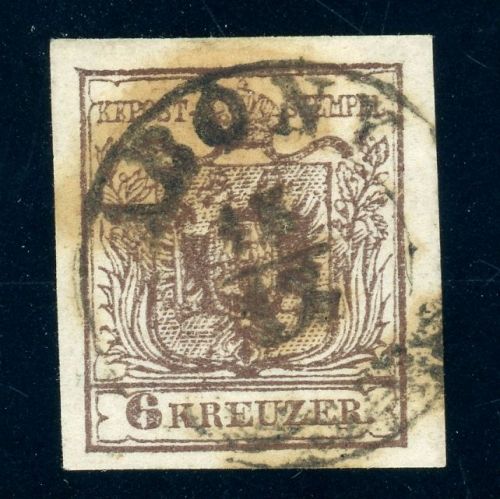 4 Gestempelt ABONY, Zier-K2 a. breitrd. 6 Kr., Luxus