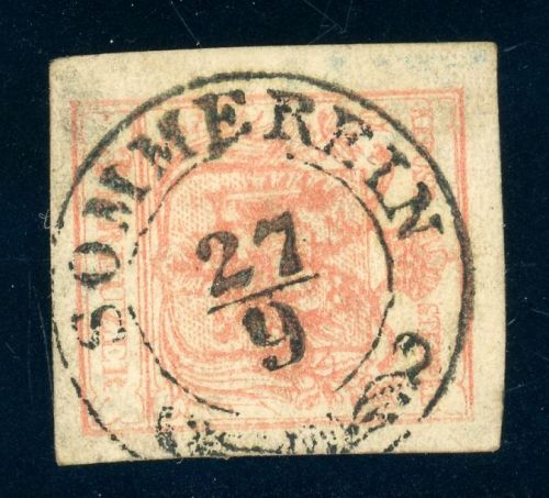 3X Gestempelt SOMMERREIN 27/9, Zier-K2 a. 3 Kr., Kab