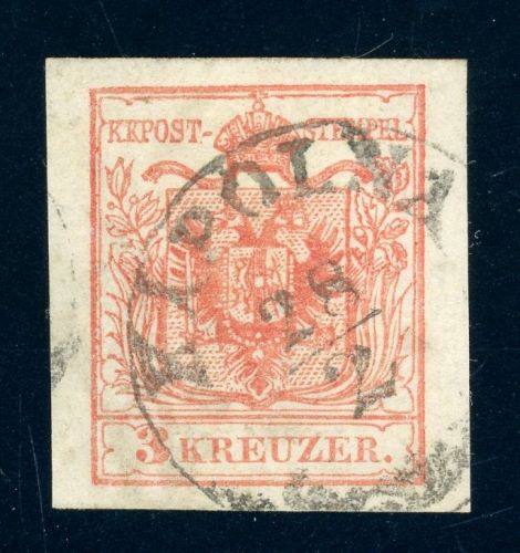 3X Gestempelt KAPOLNA 28/2, Zier-K2 a. 3 Kr., Luxus