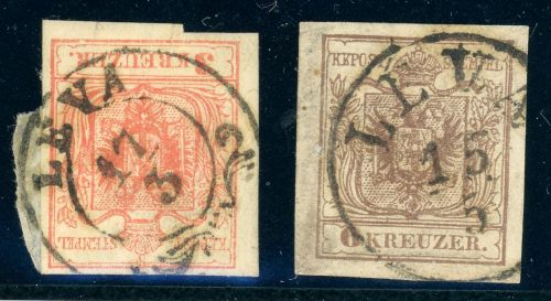 3,4Y Gestempelt LEVA, K2 und K1 a. 2 Kab-St