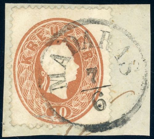 21 Briefstück MADARAS 7/6, K1 a. Luxusbfst. 10 Kr.