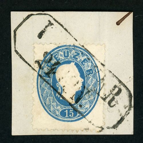 22 Briefstück UNGHVAR, Ra2 a. Kab-Bfst. 15 Kr., Ryan 1704