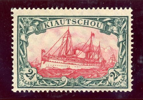Kiautschou 37IIB Postfrisch 2 1/2 D. mit Wz., Kriegsdruck B-Z