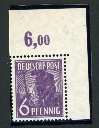 Alliierte Besetzung - Kontrollrat 944PER Postfrisch 6 Pfg. dkl'violett